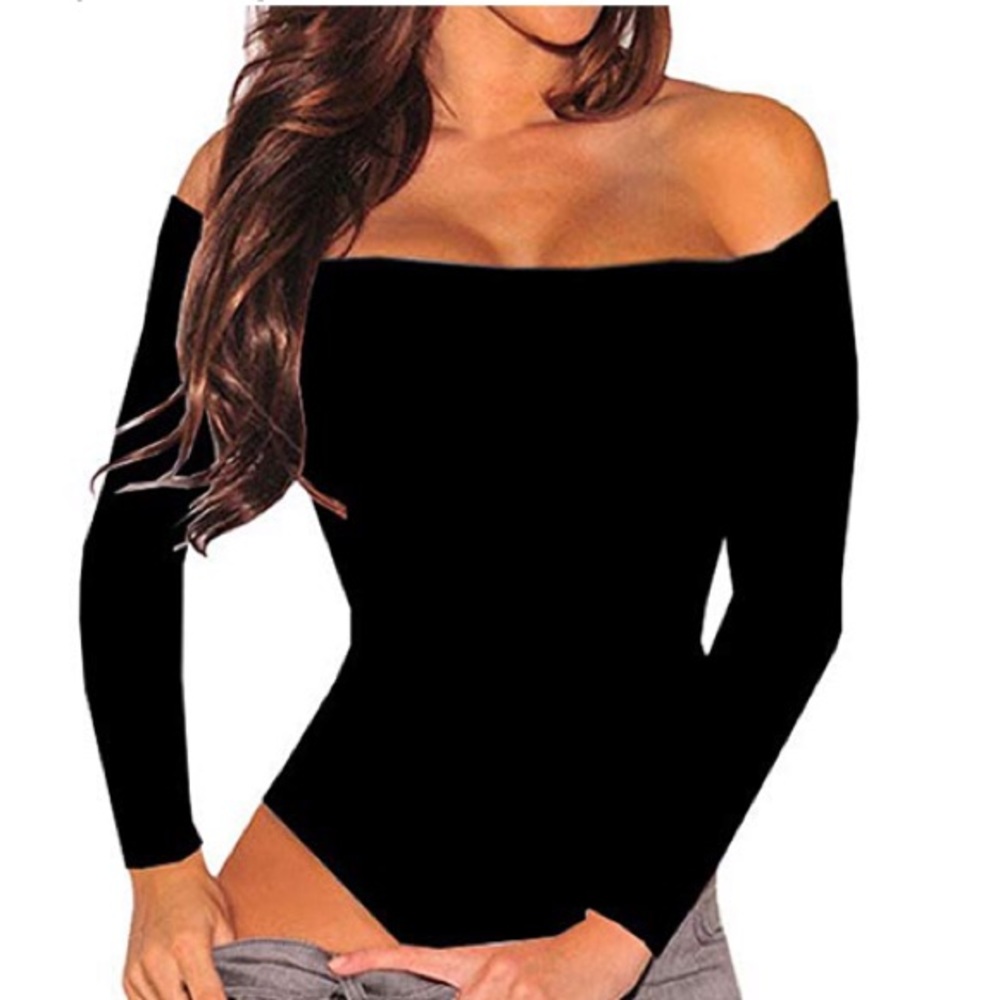 Off the shoulder body suit pull up style - Picture 2 of 2